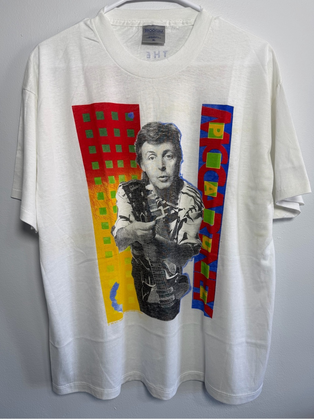 Men Vintage Shirt 80s 90s Paul McCartney World Tour 1989-1990 The Beatles USA XL